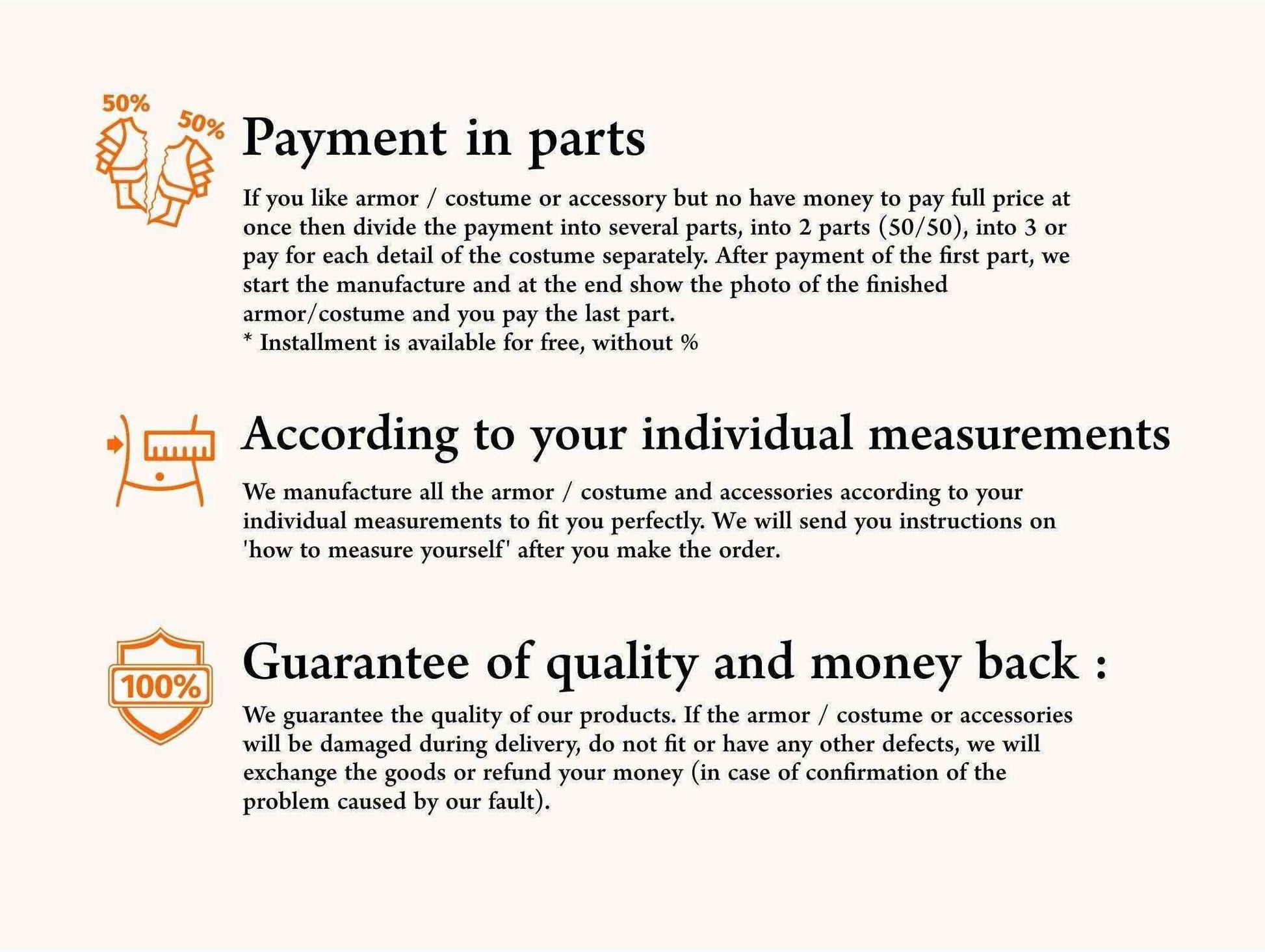 Battler leather gloves for LARP - one right-hand glove / Brown (as on photo)