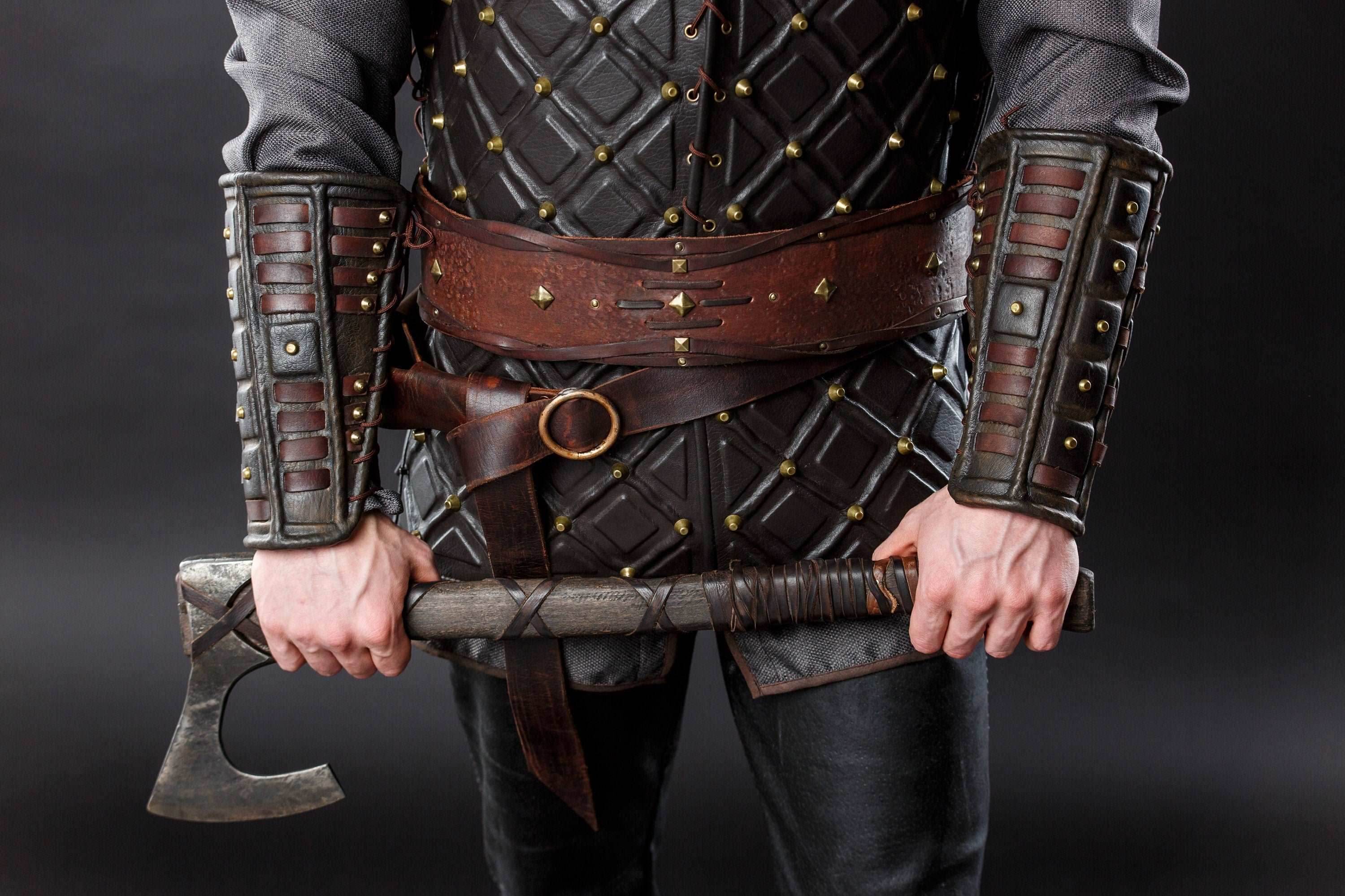 Bjorn leather wide belt - brown (like on foto)