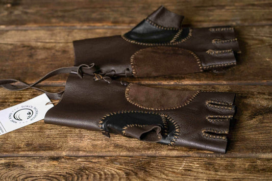 Aragorn strider leather gloves - one right-hand glove / Brown (as on photo)