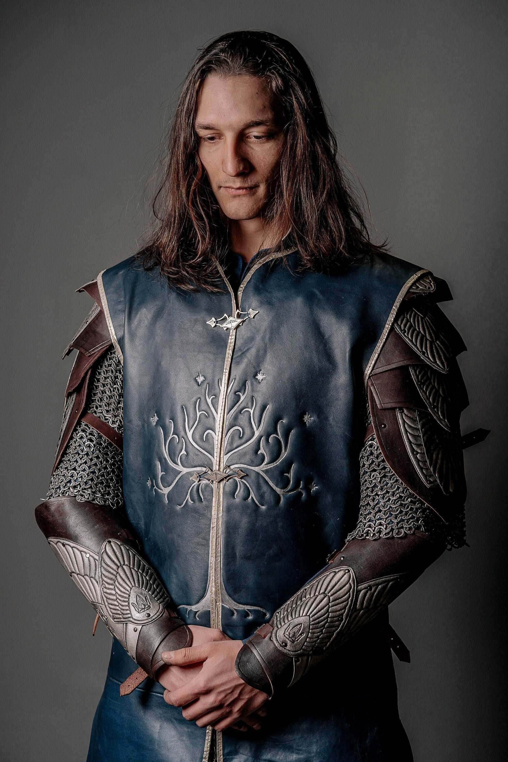 Aragorn king royal blue vest (Lord of the Rings) - S