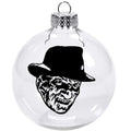 Freddy Nightmare Elm Street Clear Christmas Ornament Shatterproof Horror Halloween Metaphysical