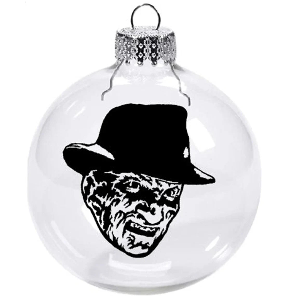 Freddy Nightmare Elm Street Clear Christmas Ornament Shatterproof Horror Halloween Metaphysical