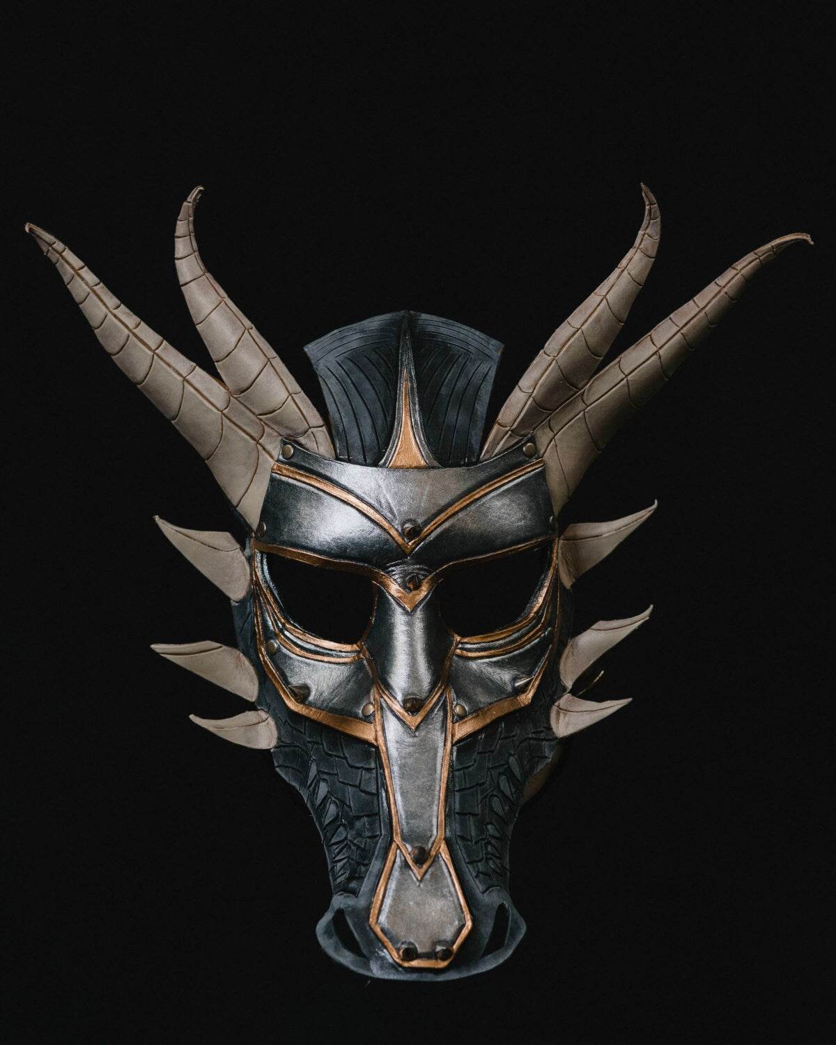 Dragon Handmade Genuine Leather Mask - 