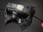 Handmade Genuine Leather Mask in Silver Rust - 