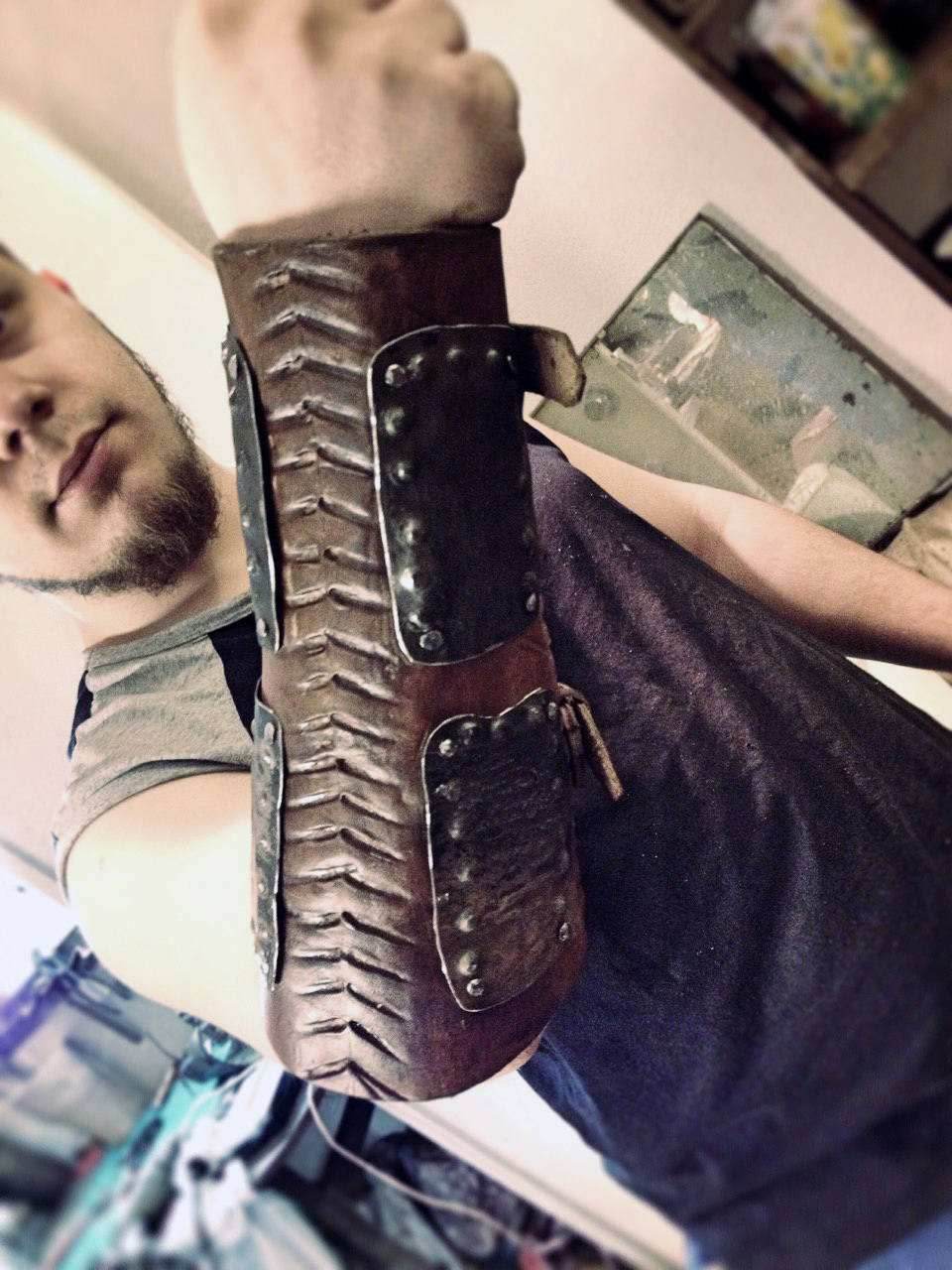 Medieval larp armor (armor with pauldrons + bracers) - XS / Full payment