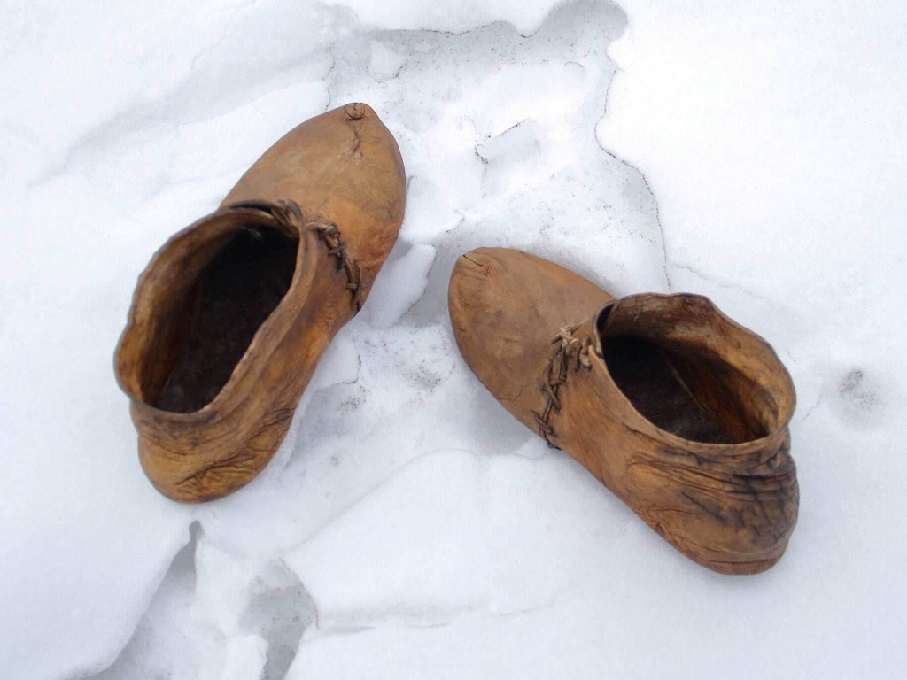 Medieval leather boots with soft sole - Beige (pictured) / 5