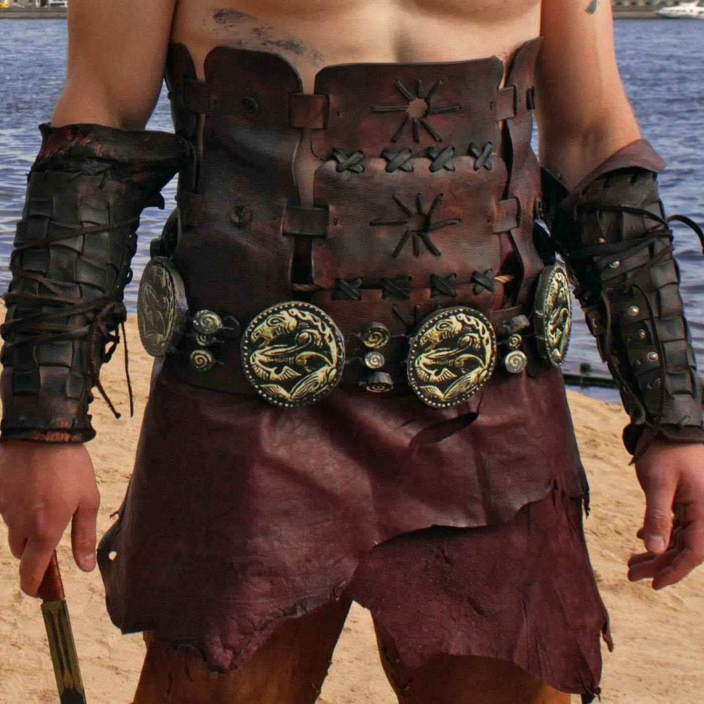 Khal Drogo medallion belt (Game of Thrones) - brown (like on foto)
