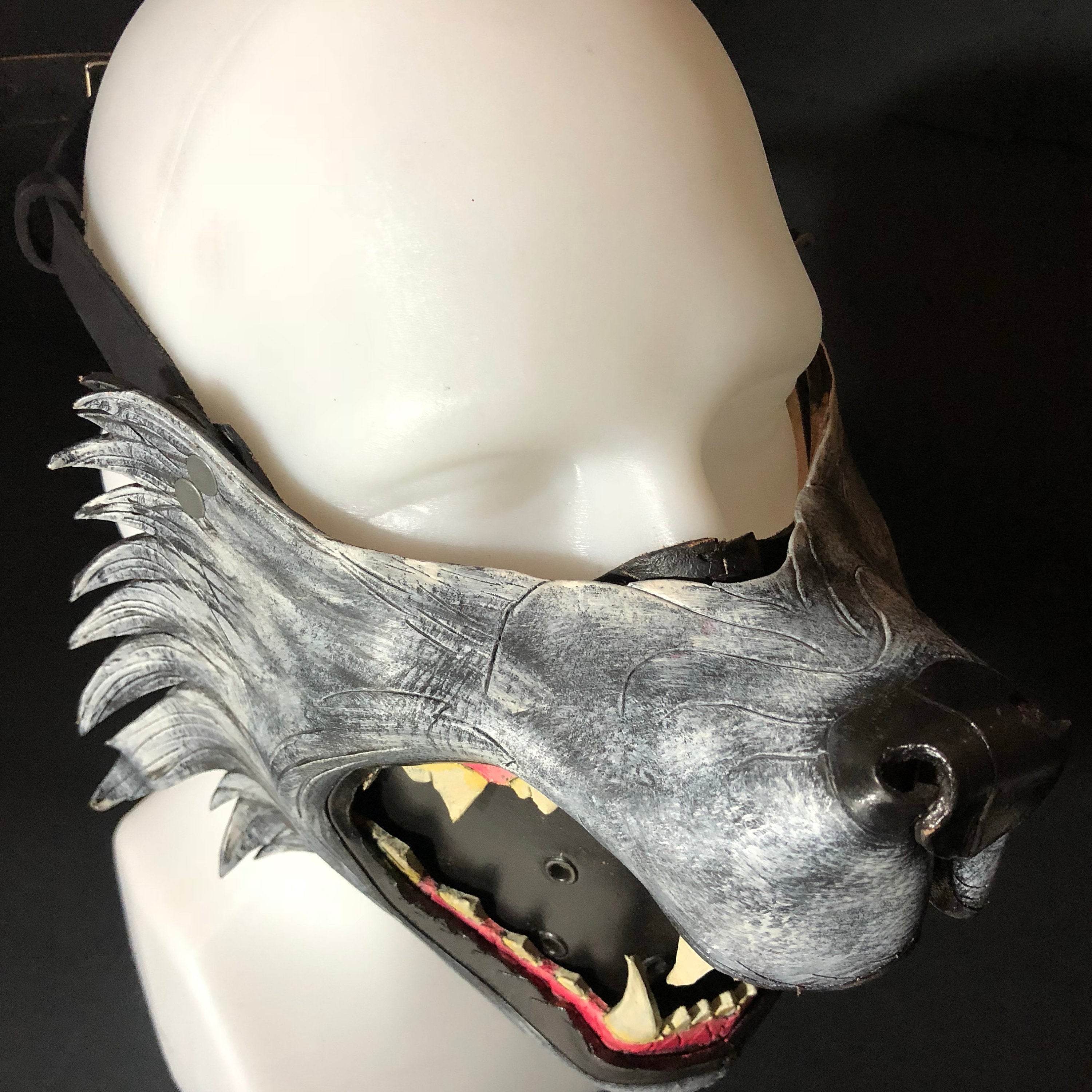 Mouth of the Lycan - Handmade Genuine Leather Riding Mouth Mask - 