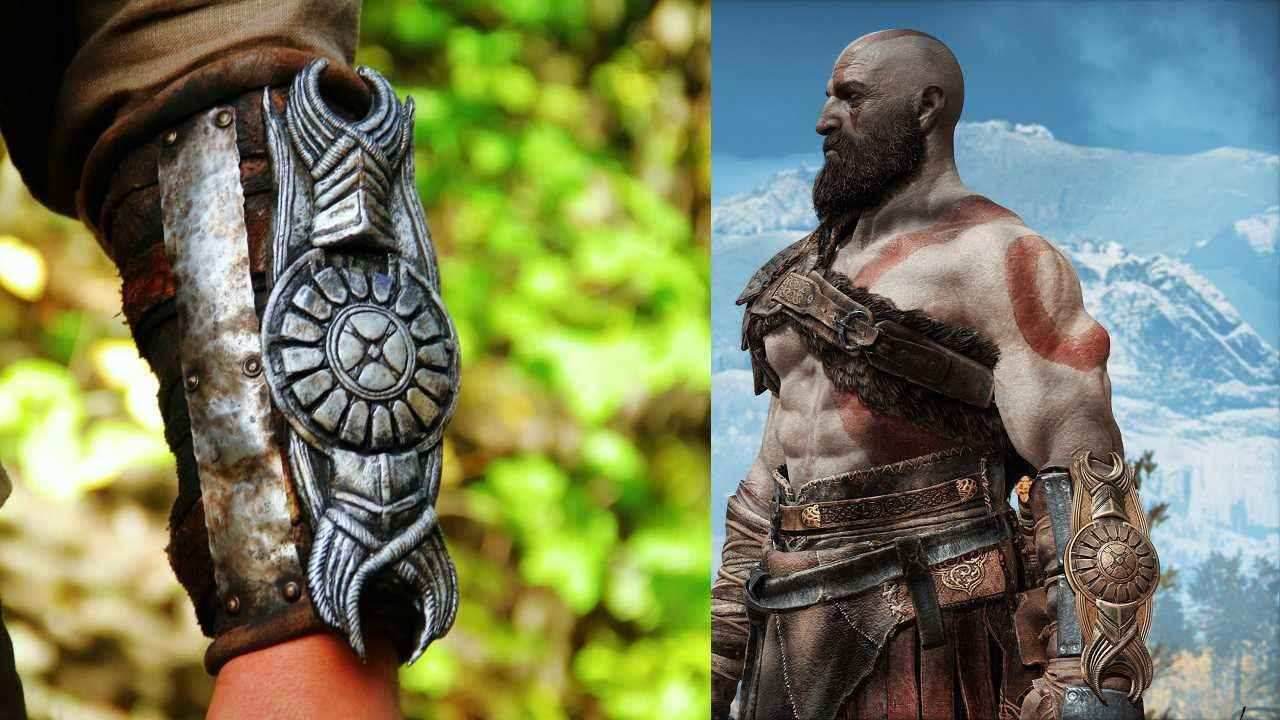 Leather bracer with shild (God of War) - 