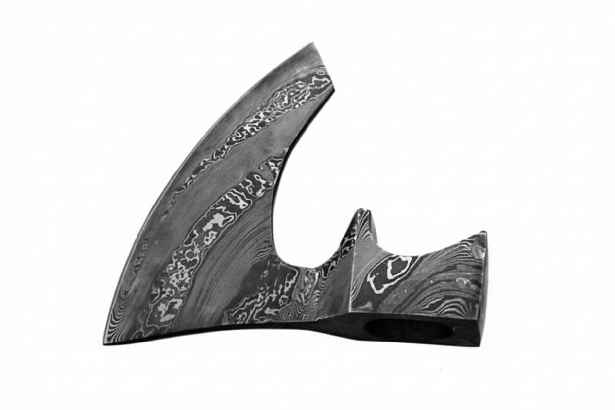 Custom Handmade Damascus Steel Viking Axe Head / Pagan Axe Head/ Chopping Axe / Edge Sharp DK-0170