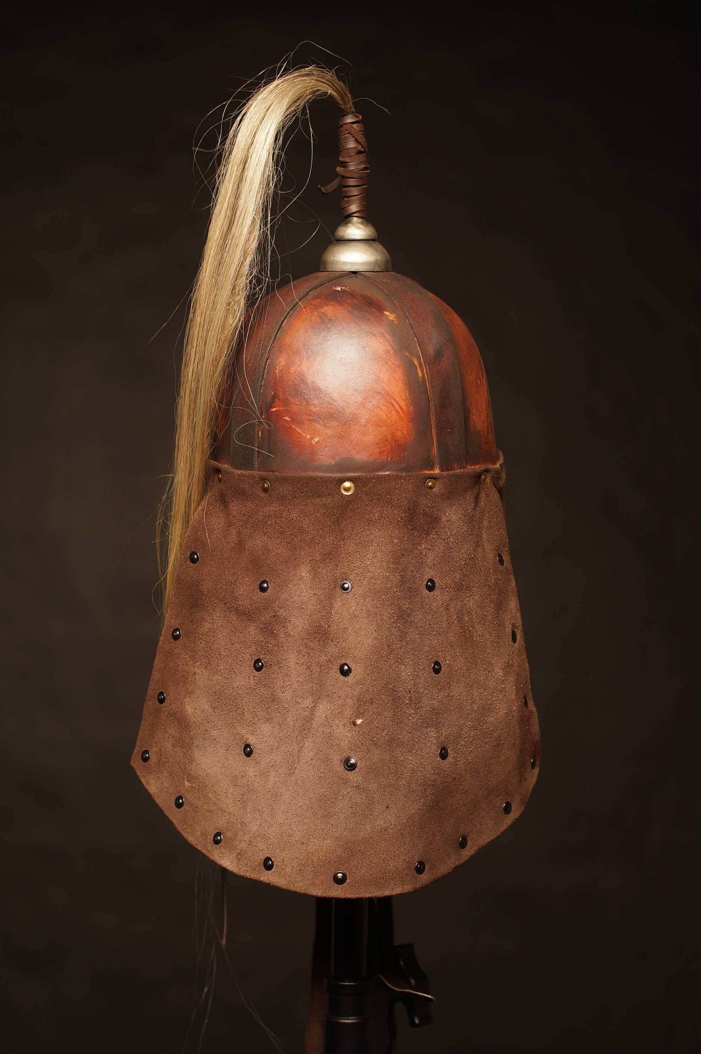 Medieval battle leather helmet - S / helmet #1