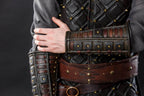 Medieval leather bracers for Larp - for one hand