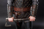 Medieval leather bracers for Larp - for one hand