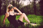 Dual Layer Handmade Genuine Leather Mask in Green and Black with Swarovski Crystals - 