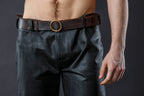 Medieval viking leather belt - Brown
