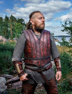 Viking bracers embossed - brown (as pictured) / For two hands