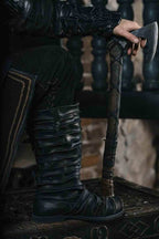 Ragnar medieval leather bracers (Vikings s3) - for one hand