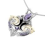 Celtic Triquetra Gemstone Necklace