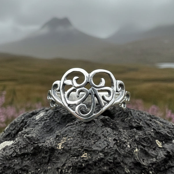Celtic Knot Heart Ring
