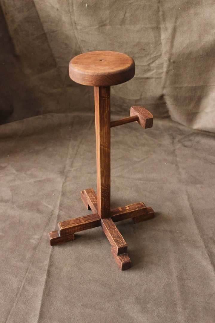 Wooden helmet stand (helmet holder) - 