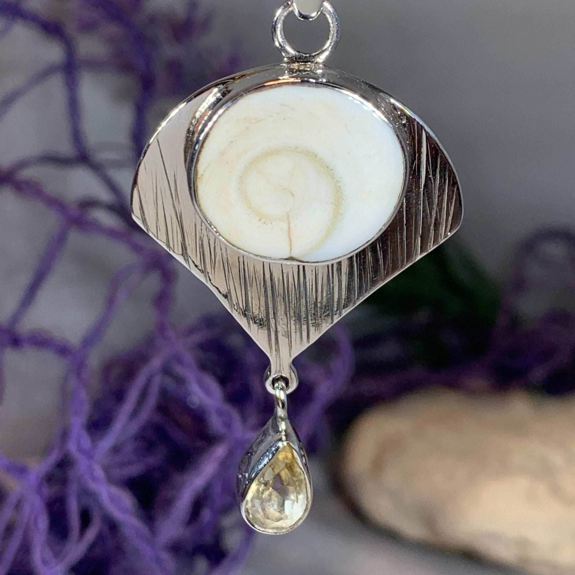 Shiva Shell Citrine Necklace - 