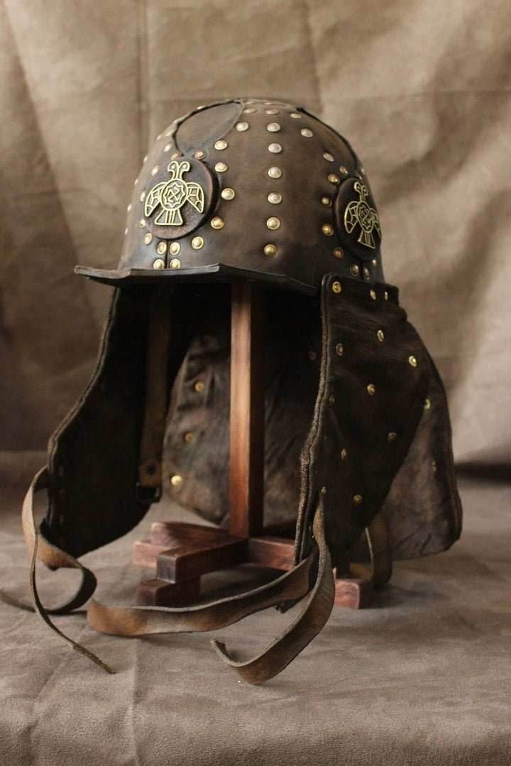 Wooden helmet stand (helmet holder) - 