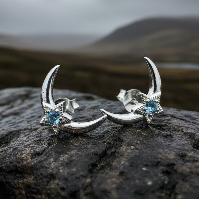 Moon & Stars Post Earrings