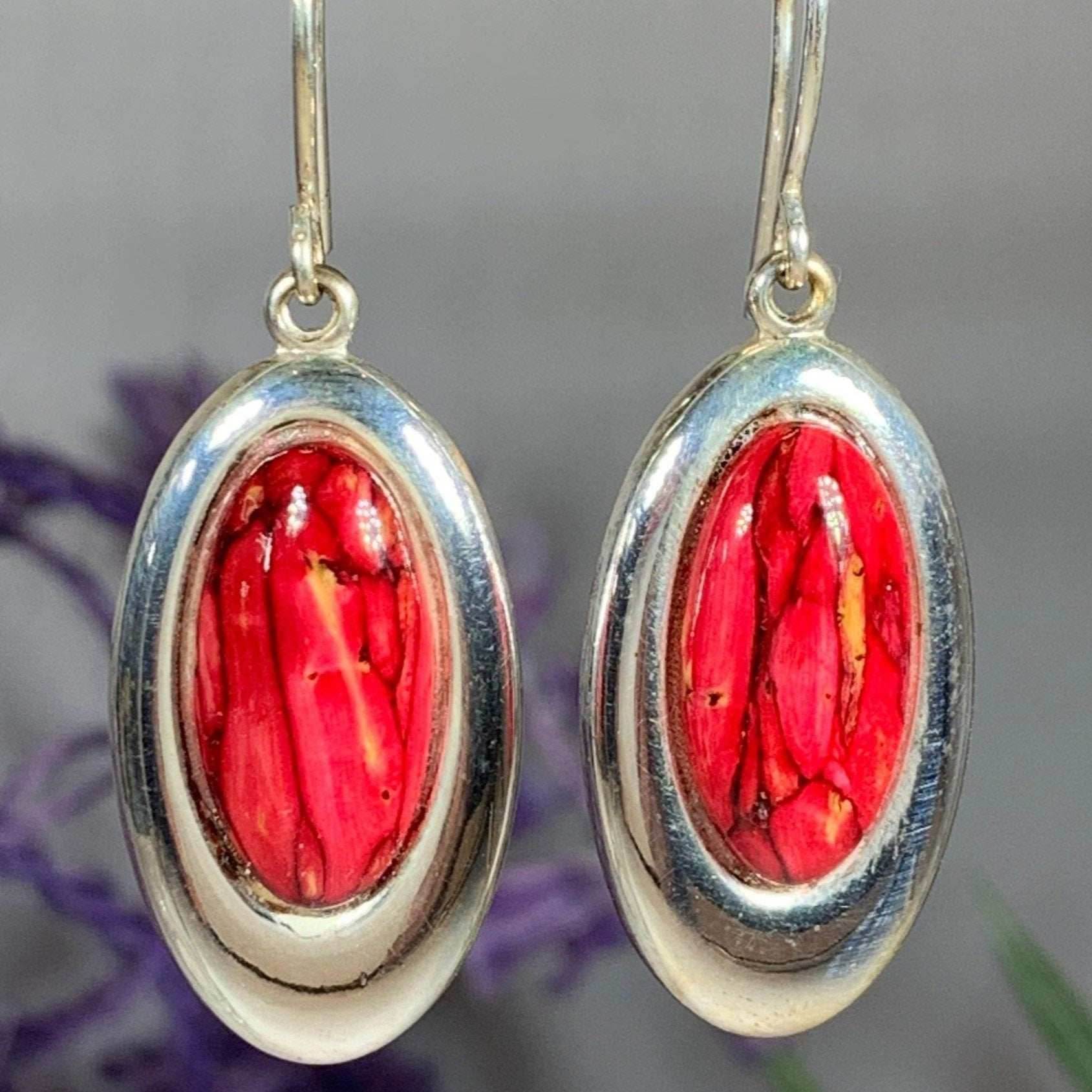 Heathergems Celtic Teardrop Earrings - Red