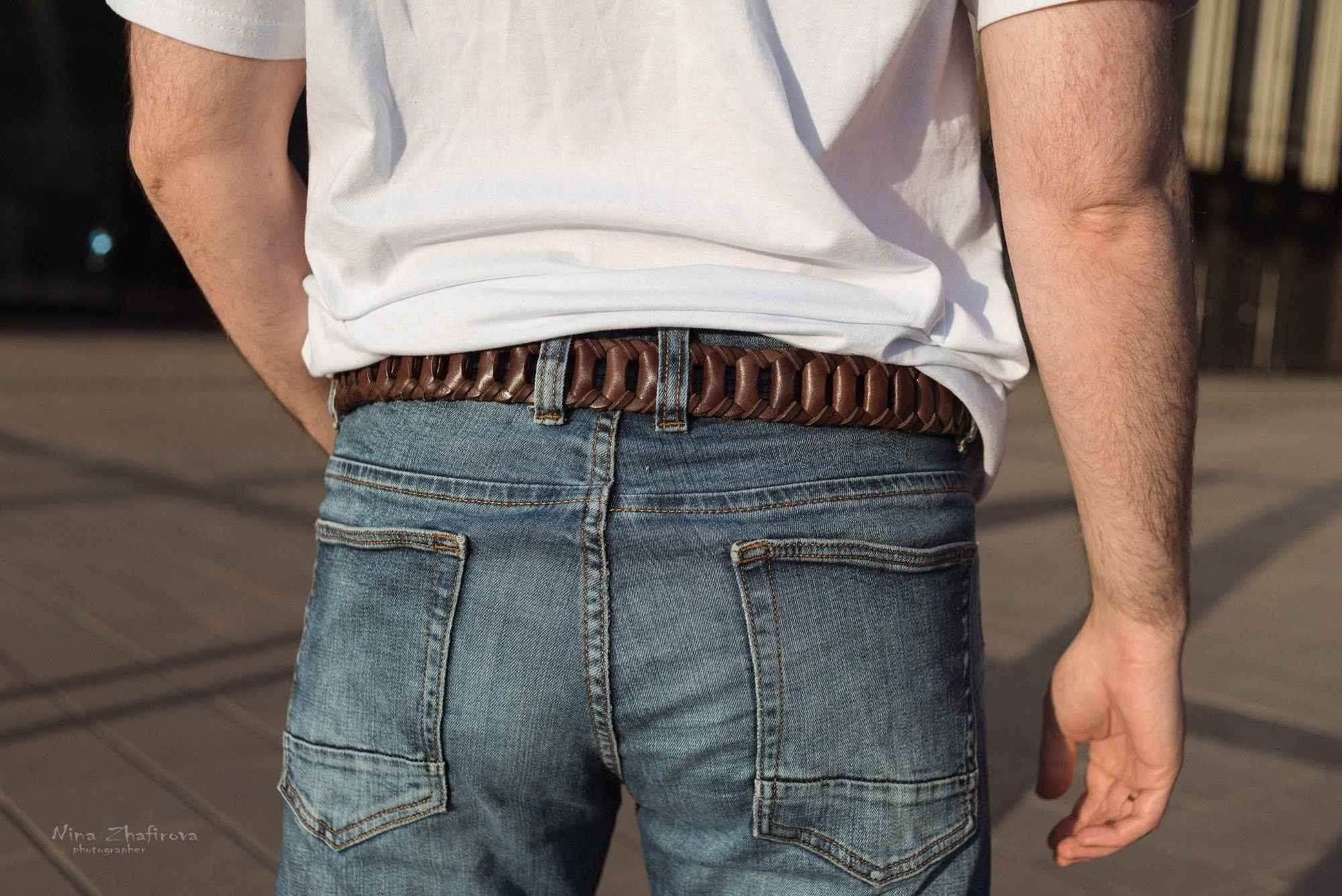 Khal Drogo medallion buckle belt - brown (like on foto)
