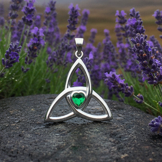 McKenna Trinity Knot Heart Necklace