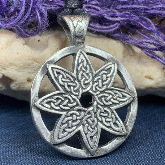 Celtic Knot Flower Necklace - 