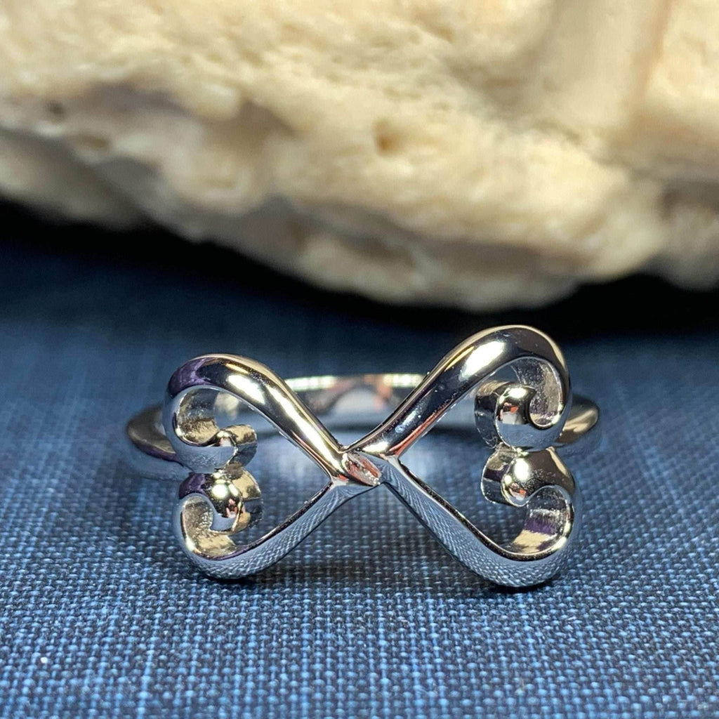 Celtic Infinite Love Heart Ring - 4