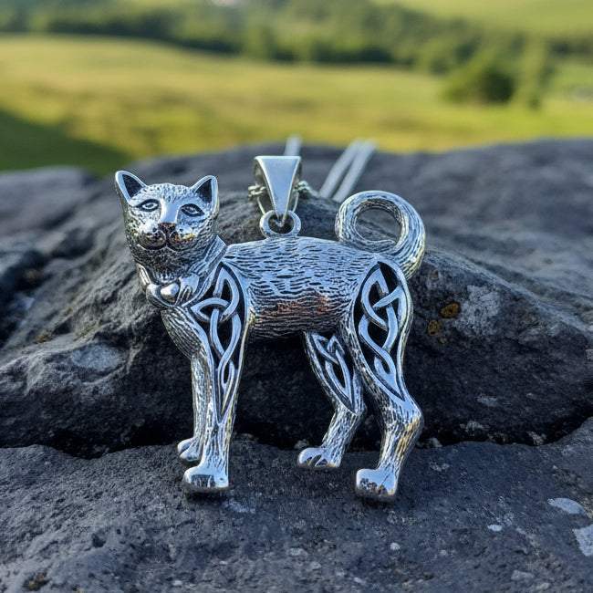 Tabitha Celtic Knot Cat Necklace