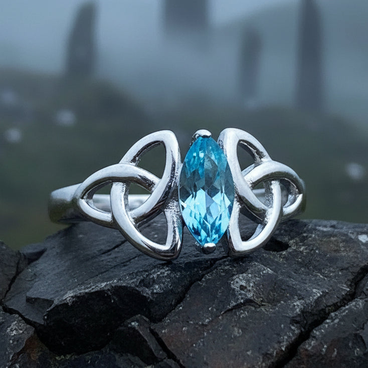 Topaz Trinity Knot Ring