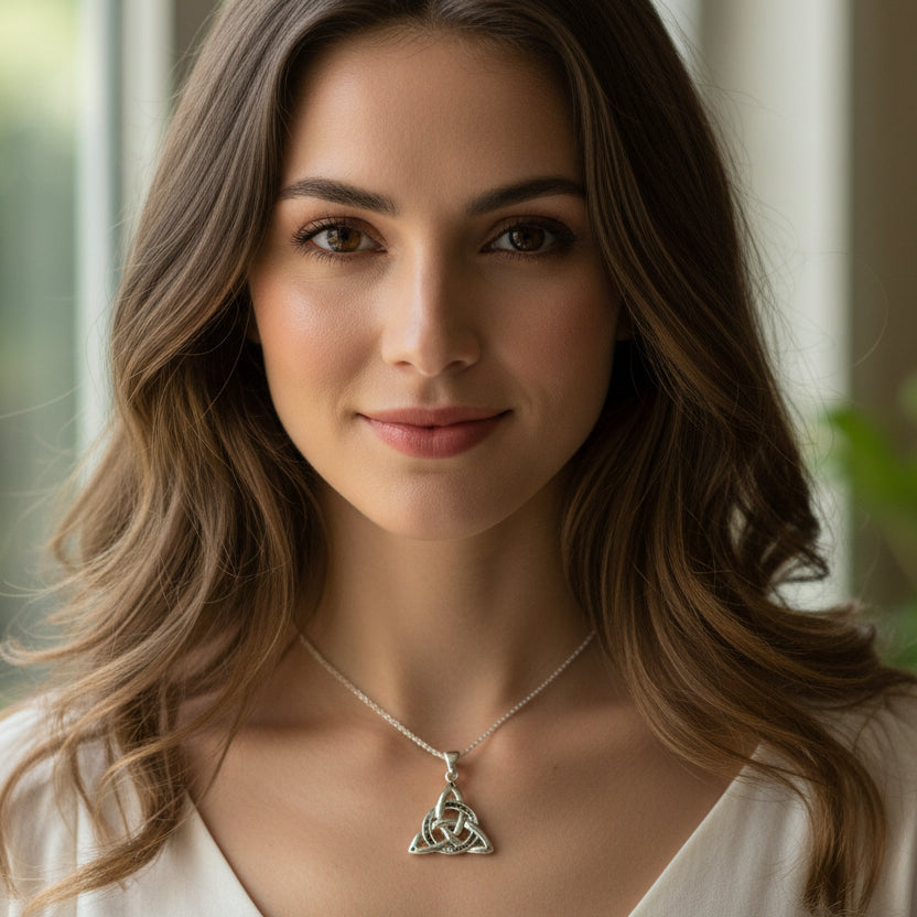 Ombre Trinity Knot Necklace
