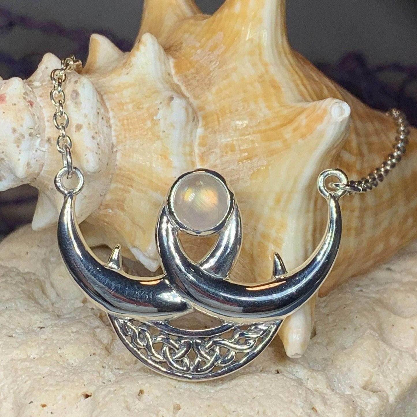 Beauty of Triple Moon Necklace - Amethyst