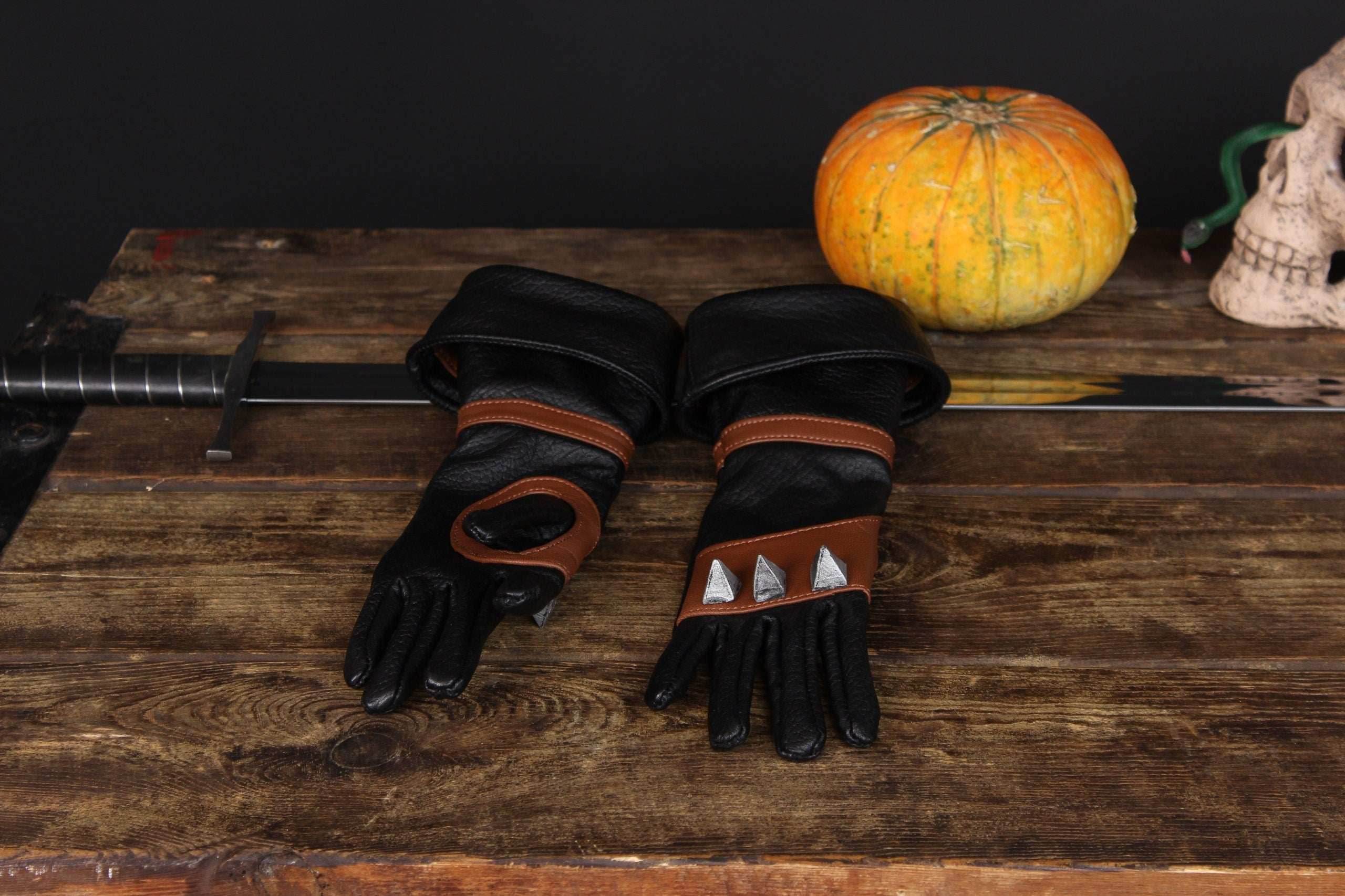 Witcher Leather Gloves (Witcher s2) - one right-hand glove / Brown (as on photo)