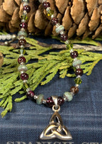 Wine & Roses Trinity Knot Necklace - 17 inch