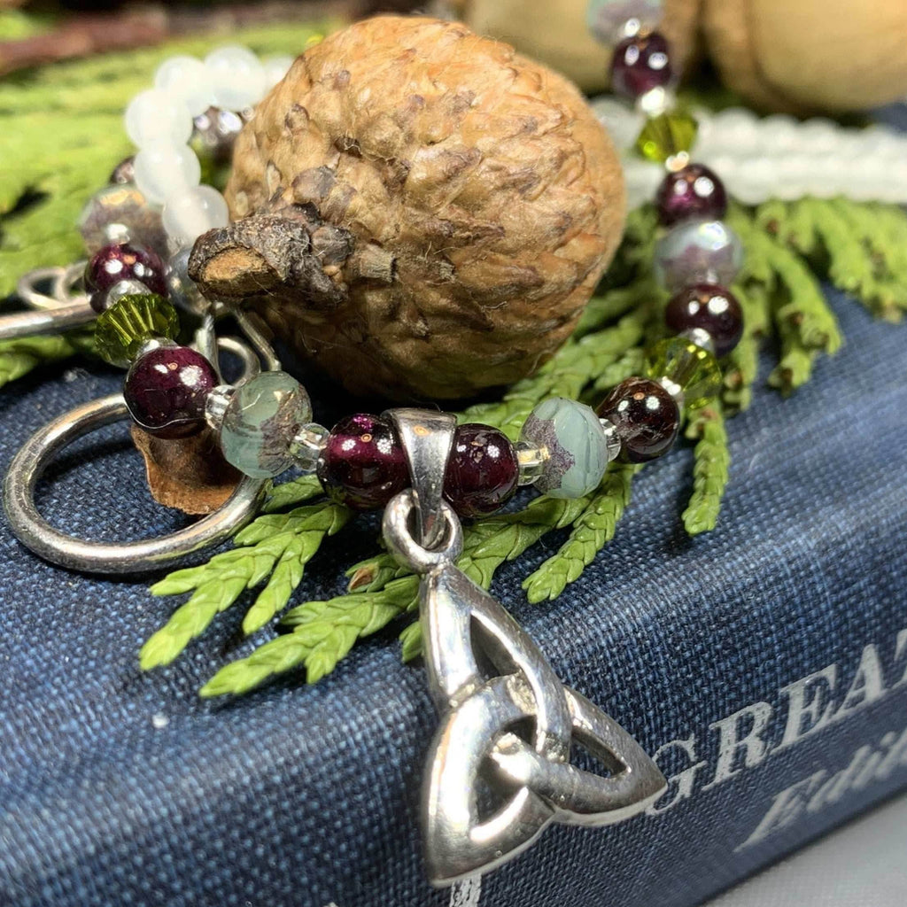 Wine & Roses Trinity Knot Necklace - 17 inch
