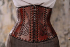 Leather corset belt “Lizaveta” - XS / Brown (as on foto)