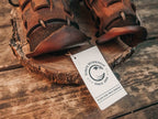 Medieval leather bracers for Larp - Brown (like foto) / For one hand