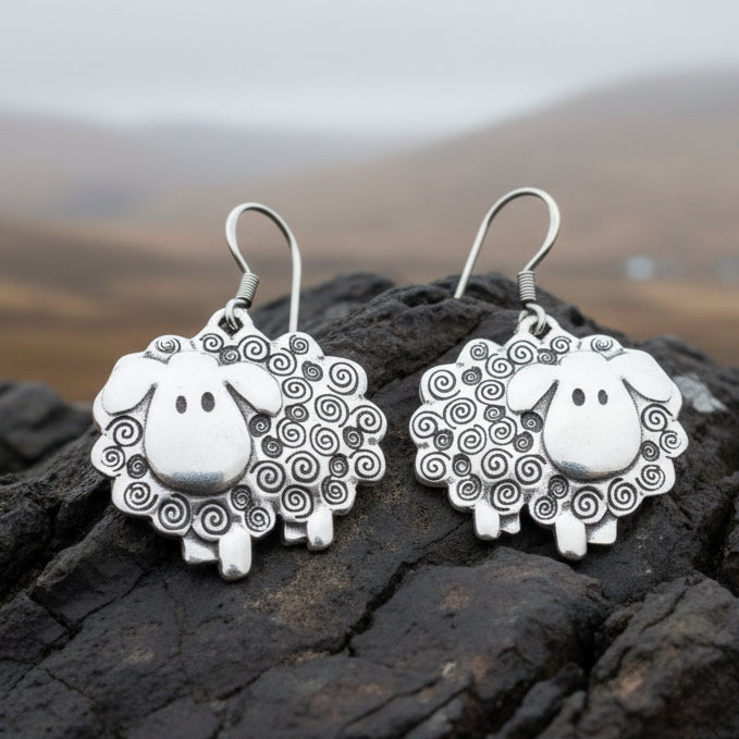 Wooly Sheep Earrings