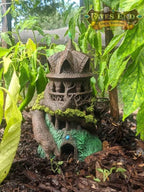 Druid 3D Printed Dice Tower - Fate's End Collection - Harness Nature's Magic and Ancient Rituals with Every Roll! - Black / Yes- Include Random Dice Set