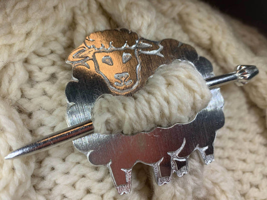 Wooly Sheep Scarf Ring - 