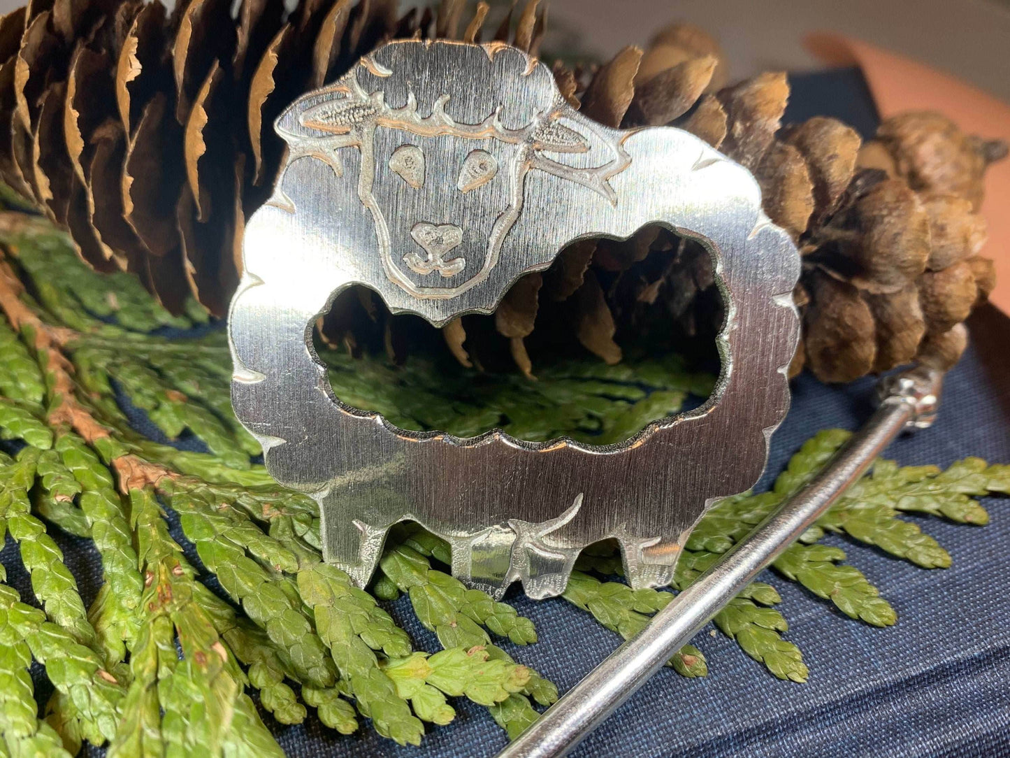 Wooly Sheep Scarf Ring - 