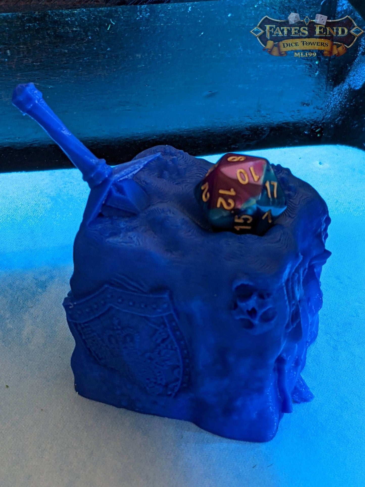 Gelatinous Cube 3D Printed Dice Jail | RPG Dice Vault | D20 Storage Box | Player Gift - Embrace the Curious Confinement! - Black / Yes- Include Random Dice Set