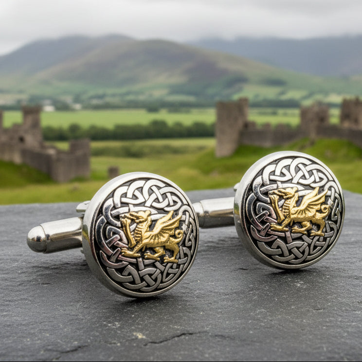 Welsh Dragon Cuff Links