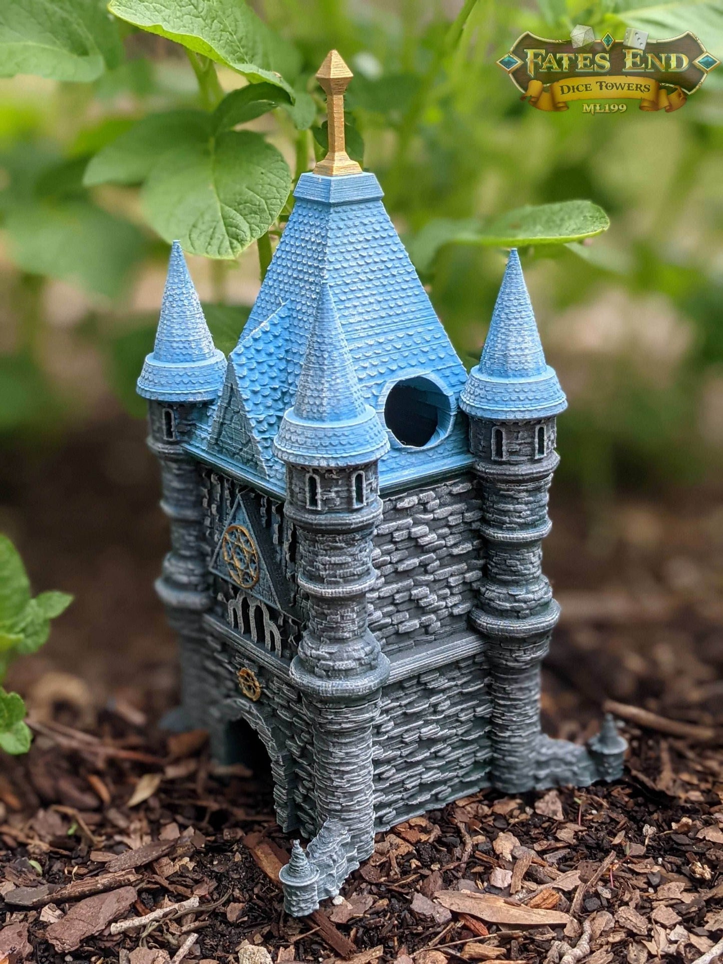 Cleric Dice Tower - Fate's End Collection - Channel Divine Power and Blessings with Every Roll. - Black / Yes- Include Random Dice Set