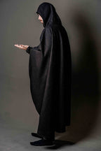 Wool cloak with hood - S