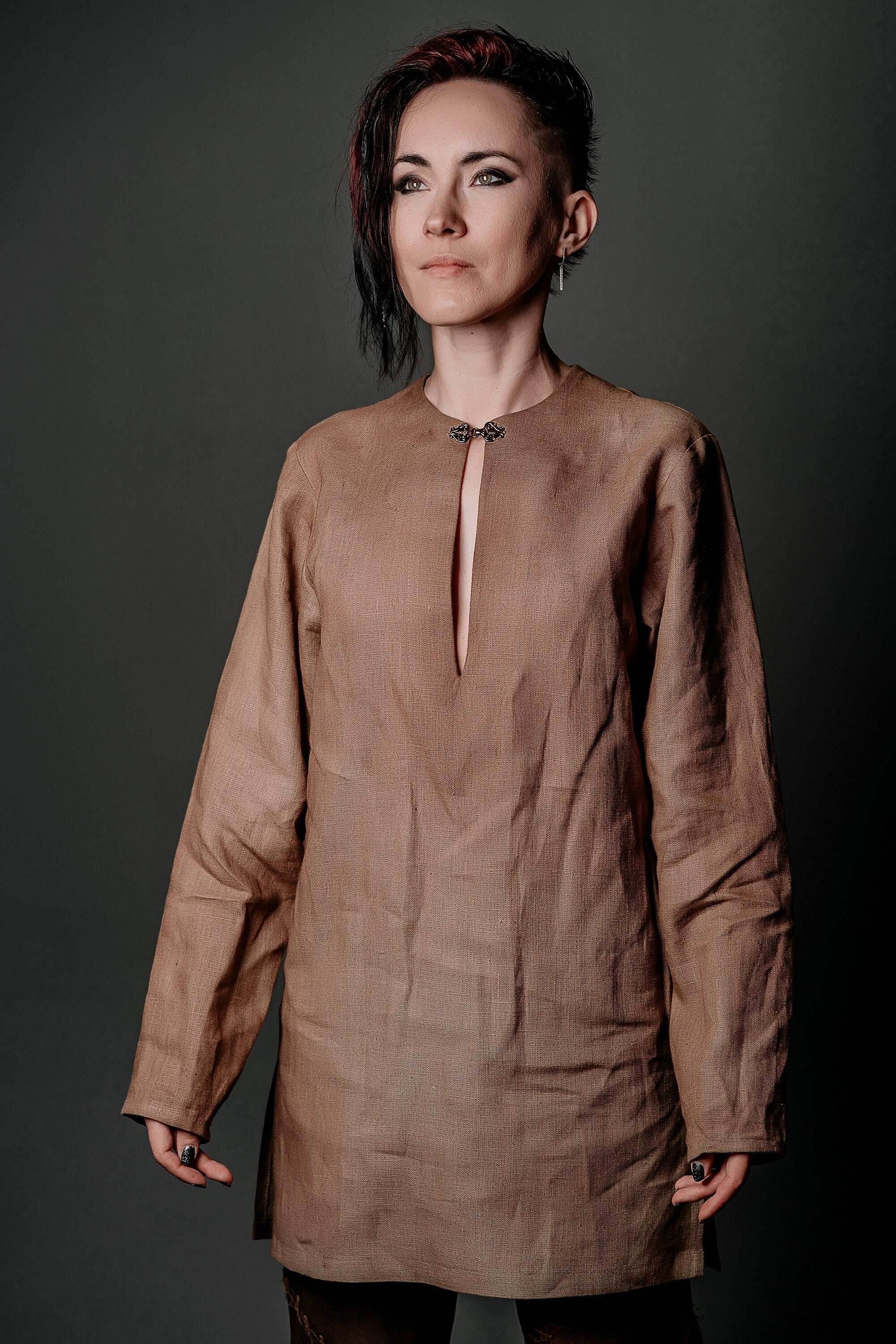 Medieval viking linen tunic - S